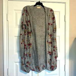 Altar’d State Hooded Floral Cardigan